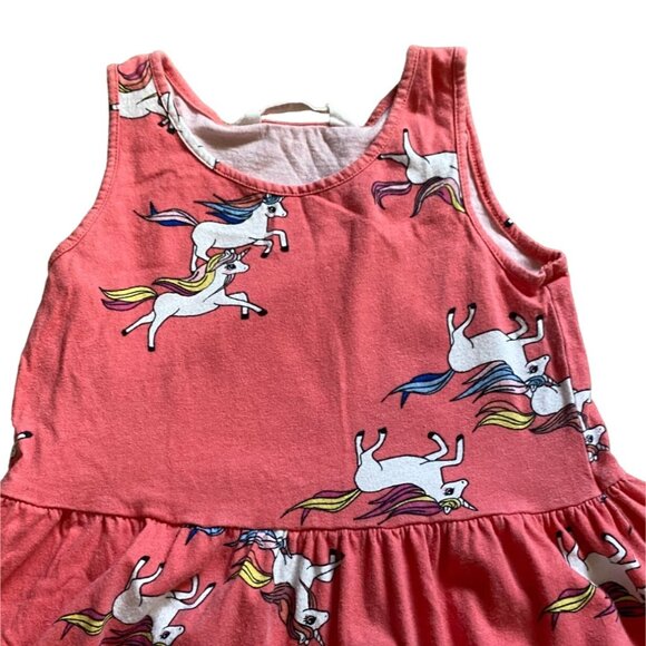 H&M Kids Girls Sleeveless Unicorn Playground Dress-multicolor-Size 6X/7-GUC - Picture 3 of 6